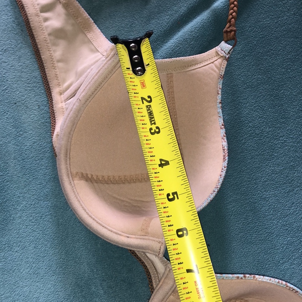 Vintage Snakeskin Python Bra Blue Tan - image 6